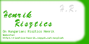 henrik risztics business card